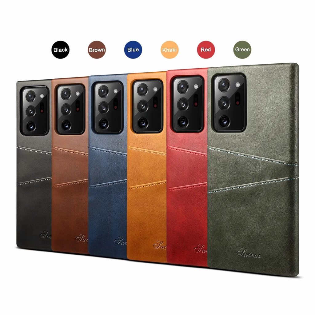 Ốp Điện Thoại Da Có Ngăn Đựng Thẻ Cho Samsung Galaxy S23 S22 Ultra S20 Note 10 Plus Note 20 S10 +