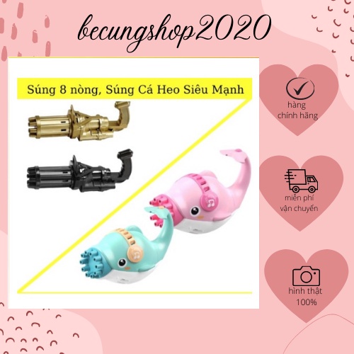 Súng Bắn Bong Bóng 8,10 Nòng Siêu Mạnh ( Shop Tặng Pin )