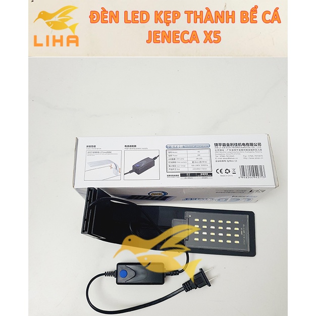 Đèn Led Kẹp Bể Cá Jeneca X5 (10W) Cho Bể 20-30cm - Đèn Led Kẹp Thành Bể