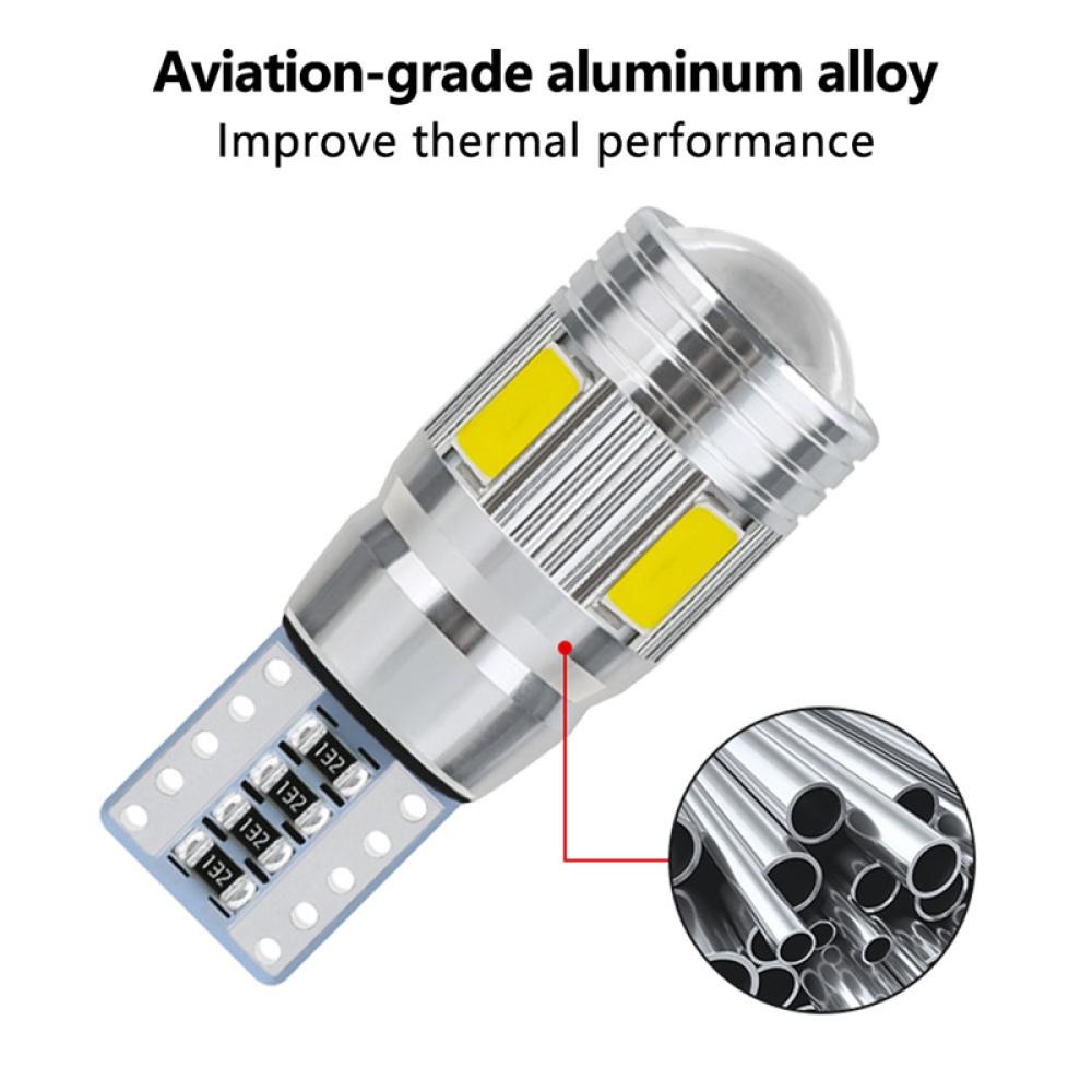 Set 2 Bóng Đèn LED T10 W5W 5630 6SMD 12V 6500K C8S5 Dành Cho Ô Tô