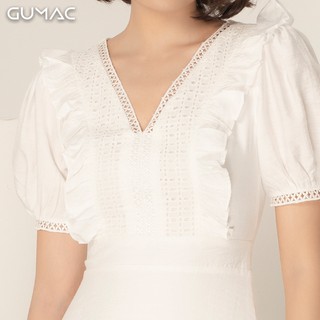 Đầm Boho cổ V đăng ten GUMAC DA988