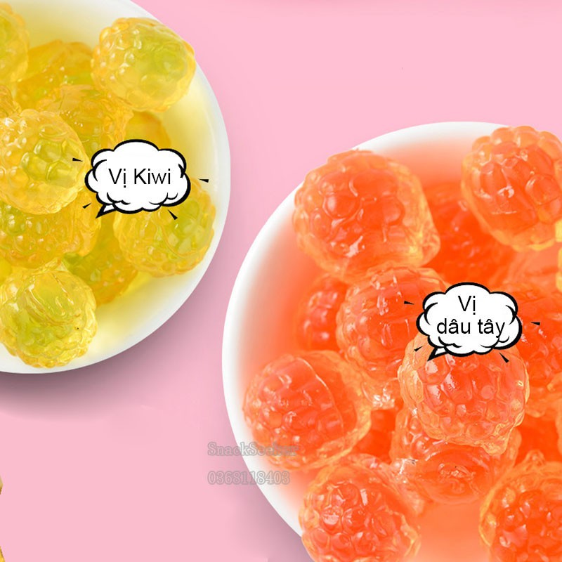 Kẹo dẻo hoa quả mix vị - Túi tiết kiệm 200Gr - Đồ ăn vặt Trung Quốc - Snackseeker