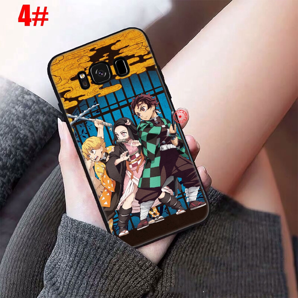 Ốp điện thoại silicone mềm họa tiết Kimetsu No Yaiba cho Samsung Galaxy S6 S7 Edge S8 S9 S10 Plus S10E AC100