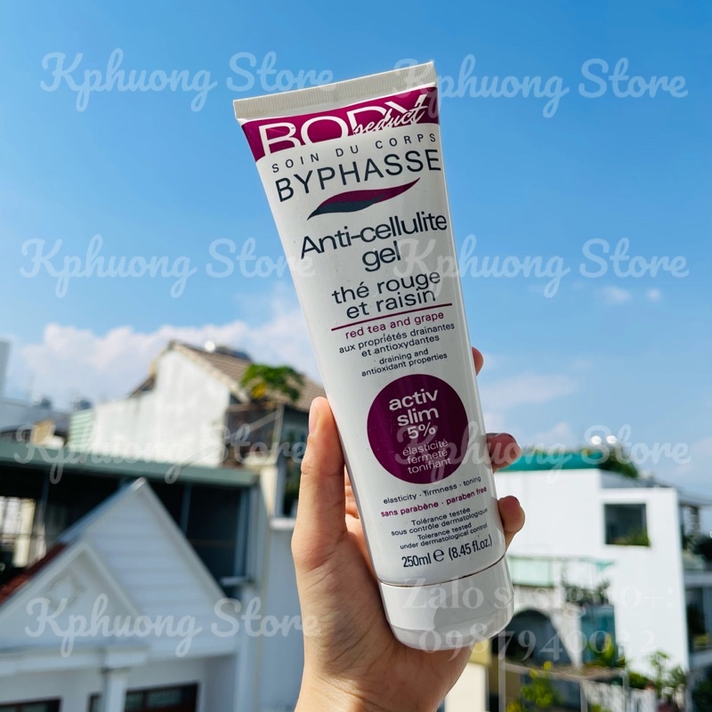 Gel hỗ trợ giảm mỡ thừa và làm săn chắc BYPHASSE BODY ANTI-CELLULITE 250ML
