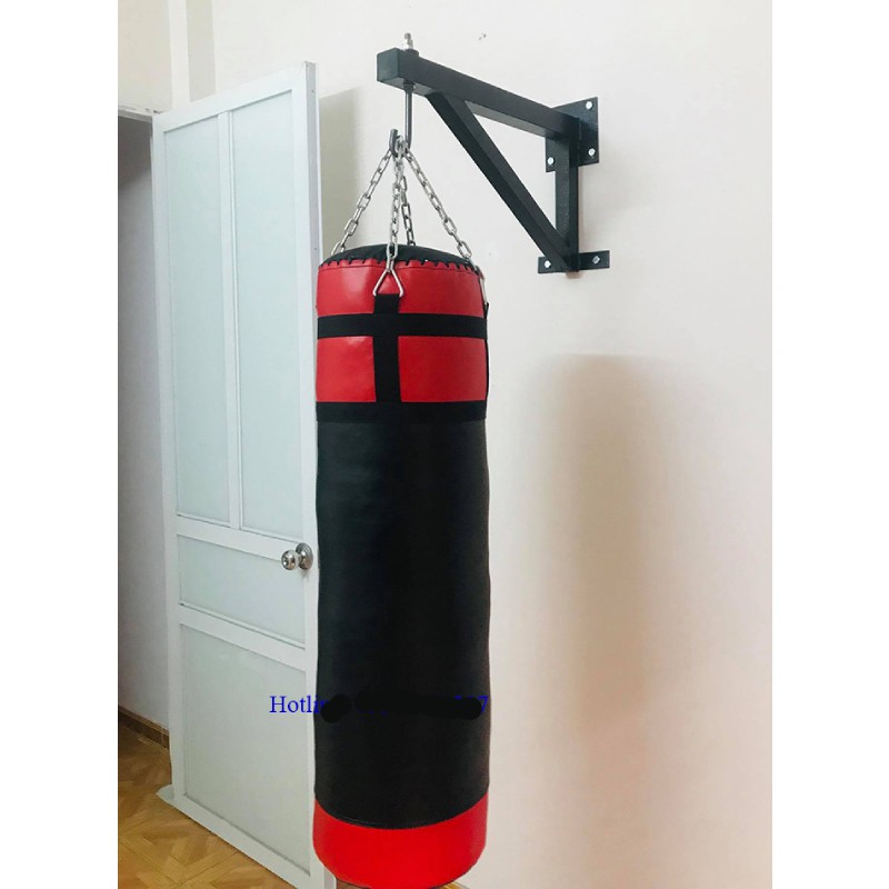 Giá treo bao cát boxing treo tường đã nhồi hoàn thiện 360°, khung thép dày 2mm mối hàn vảy cá chắn chắn tặng full ốc vít