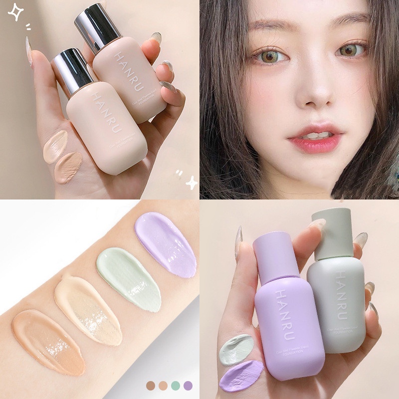HANRU Kem Nền Che Khuyết Điểm Dạng Lỏng Dưỡng Ẩm Chống Thấm Nước Kiềm Dầu
