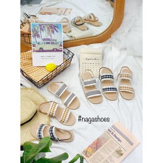 GIÀY SANDAL NAGASHOES 2 QUAI NGANG PHỐI TUA RUA NAS166.