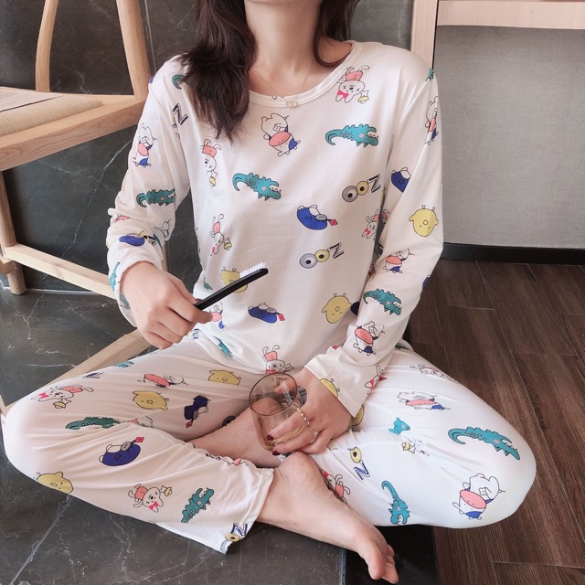 Bộ Ngủ Thun Cute Hình Dễ Thương | BigBuy360 - bigbuy360.vn