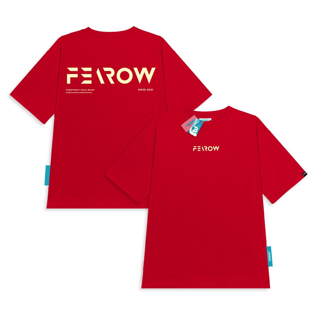 Áo thun nam nữ local brand unisex Fearow Signature / Đỏ FW141