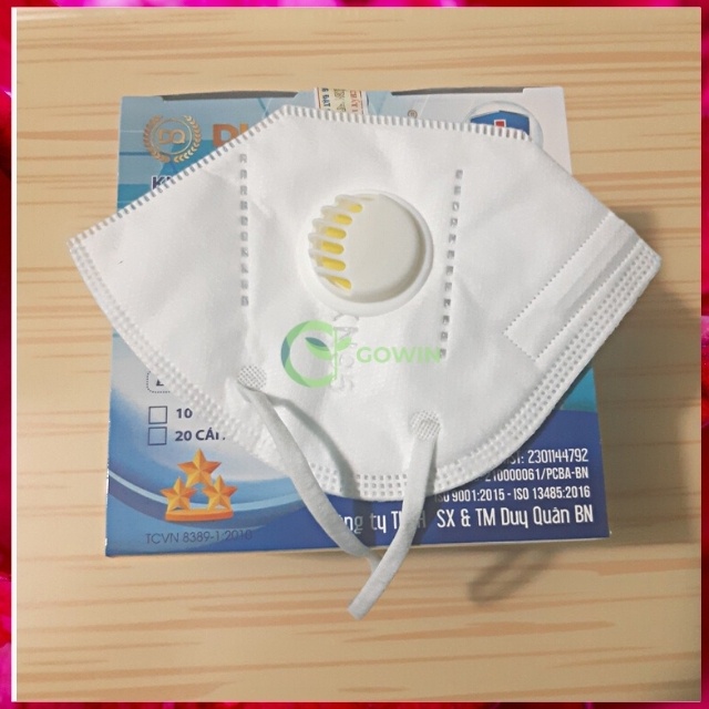 [Combo 10C] Khẩu Trang KN95 N95 DQ95 Mask Có Van Lọc Duy Quân Xuân Lai 5 Lớp Chống Bụi Mịn PM2.5 Mũi Kẹp Chắc Chắn