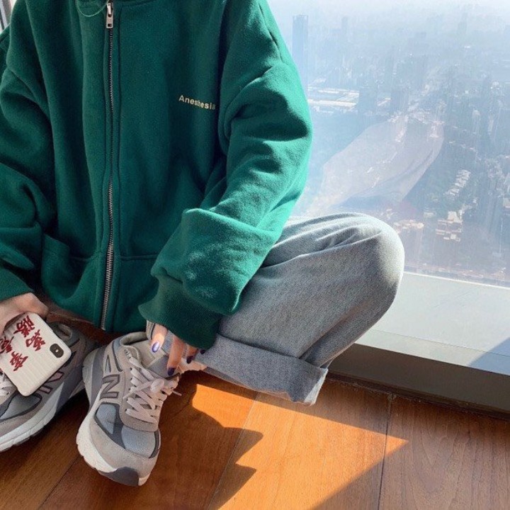 Áo Khoác Nỉ Hoodie Form Rộng Unisex Nam Nữ In Chữ ANES Phong Cách Hiphop Chuẩn Tay Bồng RÔ STORE AK15 | BigBuy360 - bigbuy360.vn