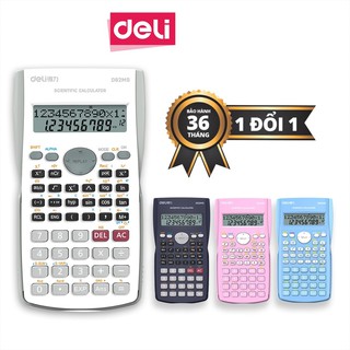 Máy tính kỹ thuật deli - đen/xanh dương/hồng/trắng - d82ms