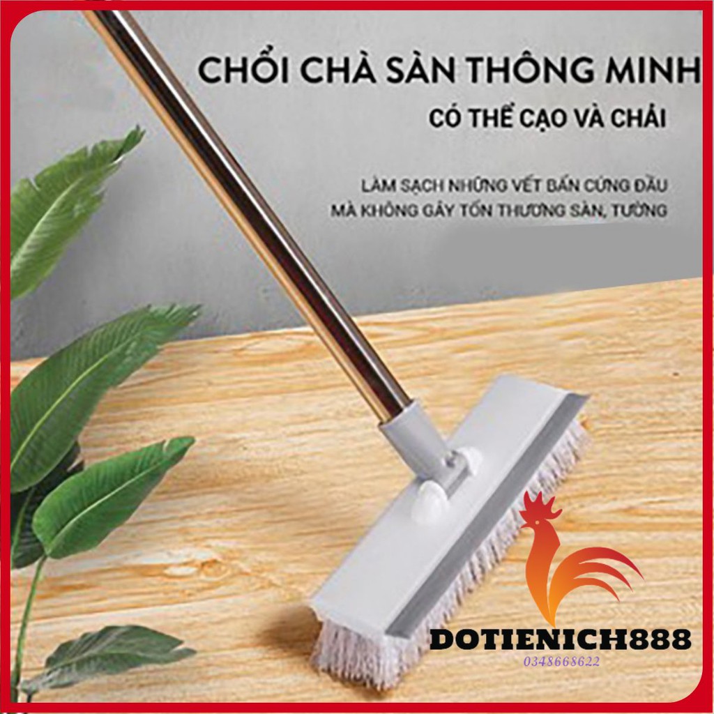 Chổi Chà Sàn Thông Minh 2 Mặt- Chổi Quét Nhà Tắm kiêm gạt nước Tiện Lợi