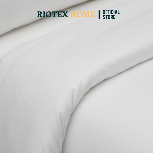 VỎ CHĂN Cotton RIOTEX HOME Trắng SỌC - Trắng TRƠN Cho Khách Sạn, Nhà nghỉ