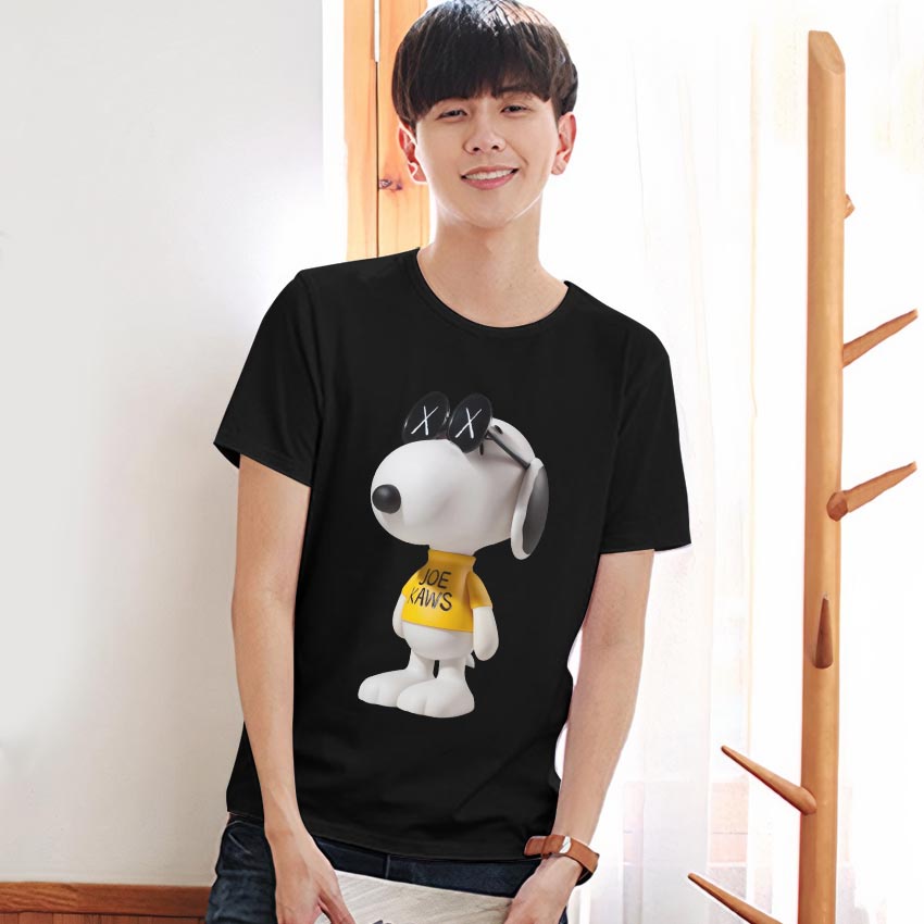 Áo Thun Unisex, áo phông form rộng nam nữ chất liệu Cotton JOE KAWS SNOOPY T-SHIRT-JKAWS001