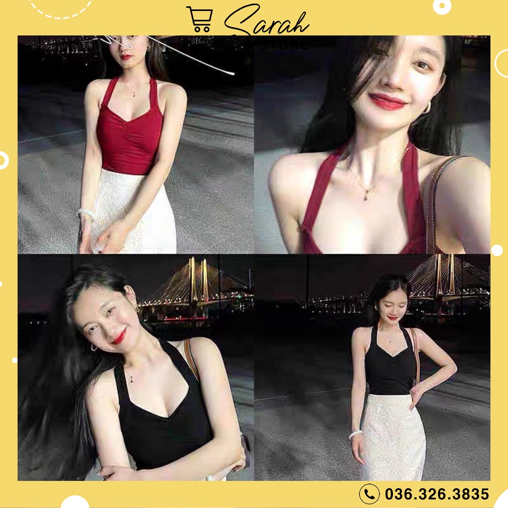 Áo Thun Nữ Cổ Yếm Sexy Có Mút Đệm Ngực Siêu Hot v101