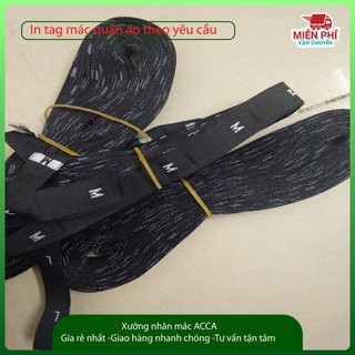 [ Hình ảnh thật ] Cuộn  mác vải dệt đủ size s,m,l,xl,2xl-1 cuộn 1000 mác /1 size-mác mềm mịn không ngứa