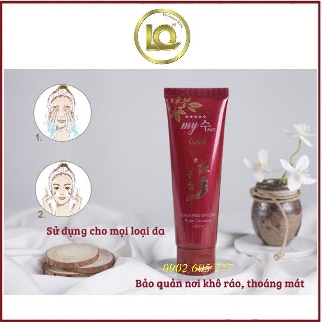[Hàng chính hãng] Sữa rửa mặt Hồng sâm đỏ My Gold Hàn Quốc