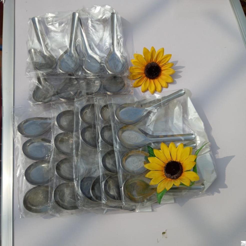 COMBO 5 Thìa ăn cơm Thìa ăn phở Thìa ăn súp inox Chi An - Màu trắng bạc loại 13.5 cm và 15.5 cm .