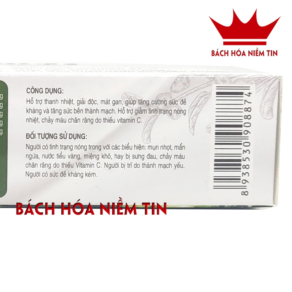 Viên uống Thanh Nhiệt Actiso giải độc, mát gan từ thảo dược - Giảm nóng nhiệt cơ thể an toàn, hiệu quả - Hộp 30 viên