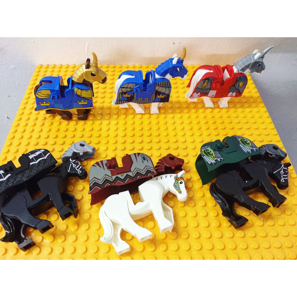 Đồ Chơi Lắp Ráp Mô Hình Sáng Tạo Minifigure Ngựa chiến Trung Cổ Horse phim Lord of the Rings X0158