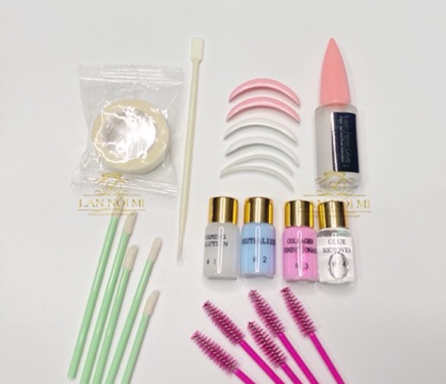 Set uốn mi collagen 6d
