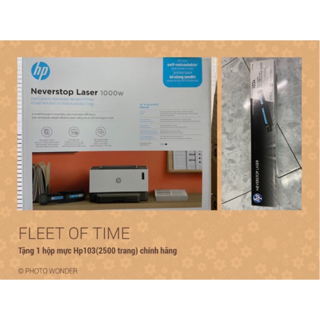 Máy in Hp Neverstop Laser 1000w - Kèm 01 gream giấy A4~ Có sẵn mực hp103 chính hãng. ( 2500 trang in )