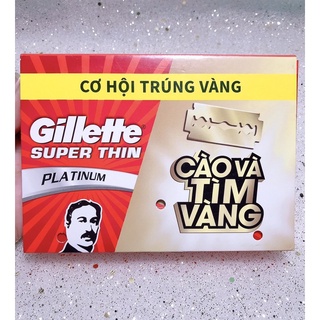 1 hộp lẻ 5 cái lưỡi lam gillette super thin không gỉ