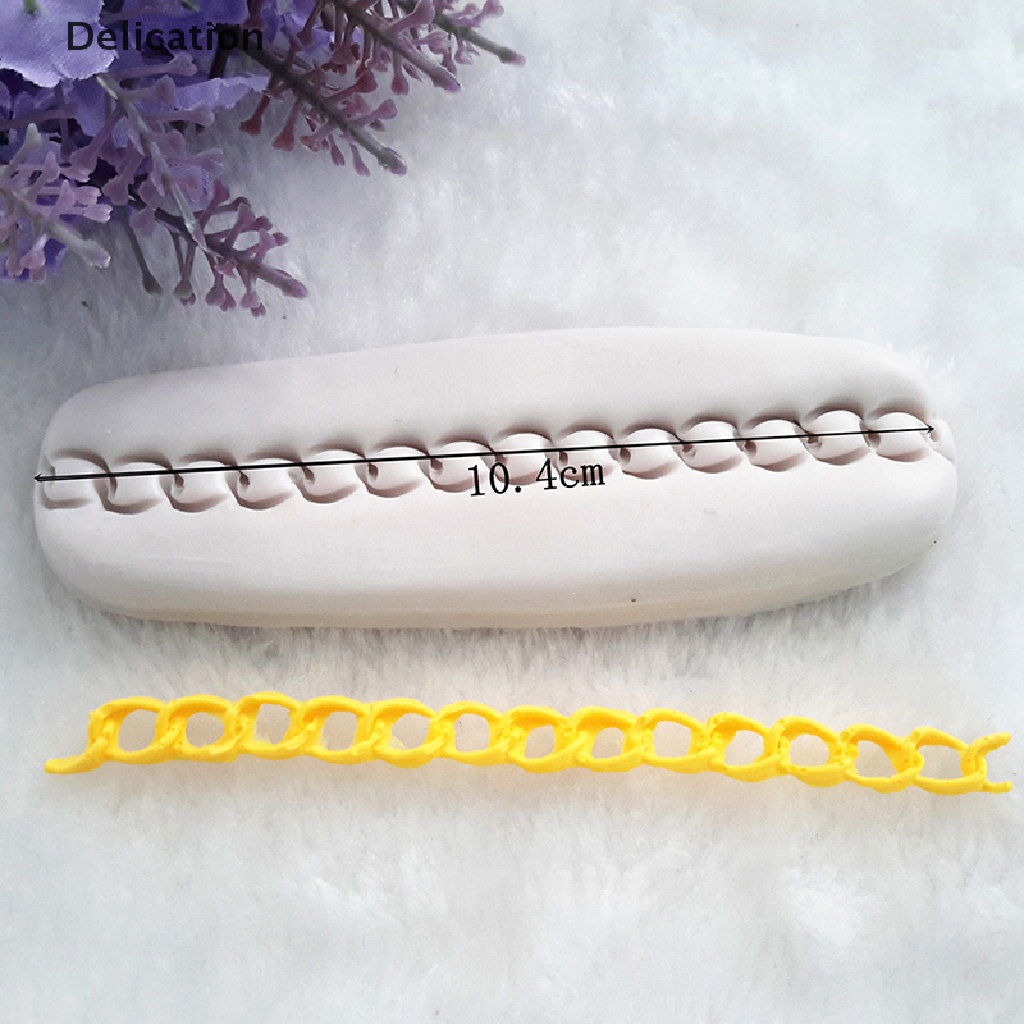 Khuôn silicone tạo hình dây xích 3D trang trí bánh kem túi xách