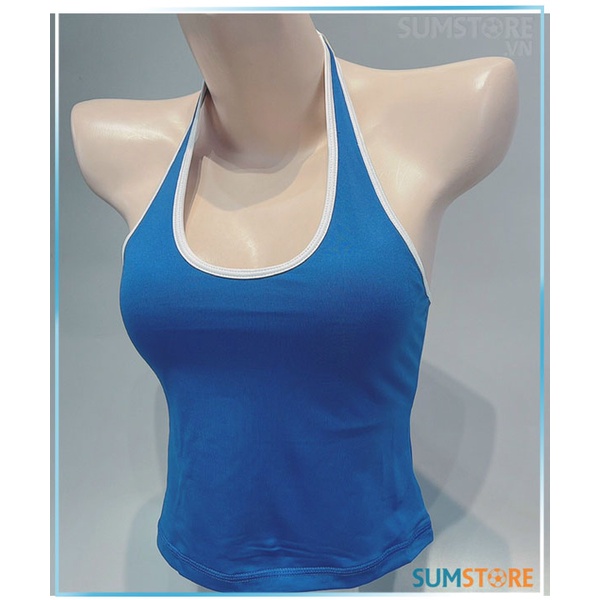 Áo Yếm Tập Thể Thao Cho Nữ Màu Xanh Viền Siêu Sexy - Áo Thể Thao Nữ Mẫu Mới