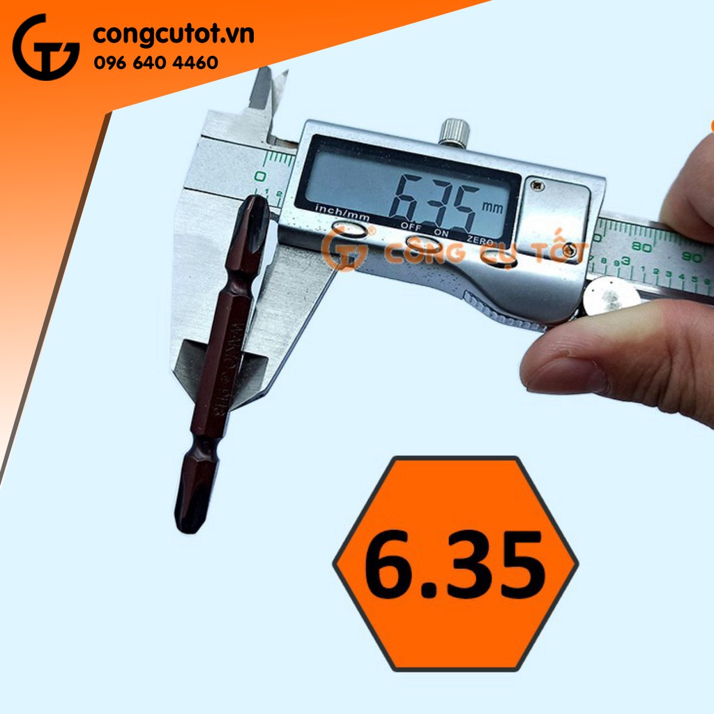 Mũi bắt vít 2 đầu PH3 Wakio dài 65mm