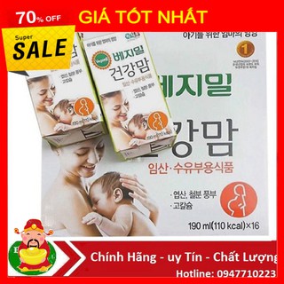 [ GIÁ TỐT NHẤT ] Sữa bầu Vegemil hàn Quốc (16 hộp 190ml) [ HÀNG CHÍNH HÃNG ]