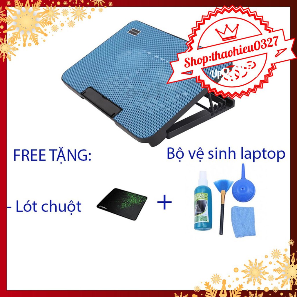 Đế tản nhiệt Laptop Cooling Pad N99 - Đế nghiêng 45 độ - 2 Quạt cực mát
