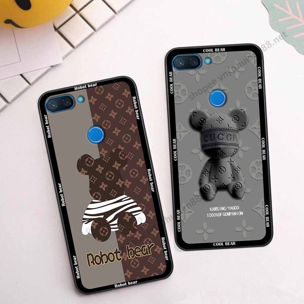 Ốp Xiaomi Mi 8 SE / Mi 8 Lite bear, k@ws thương hiệu phong cách ốp lưng thời trang cao cấp
