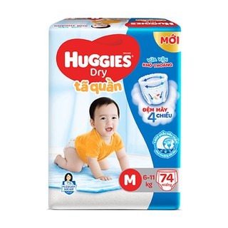 Tã quần huggies size m74/l68/xl62/xxl56
