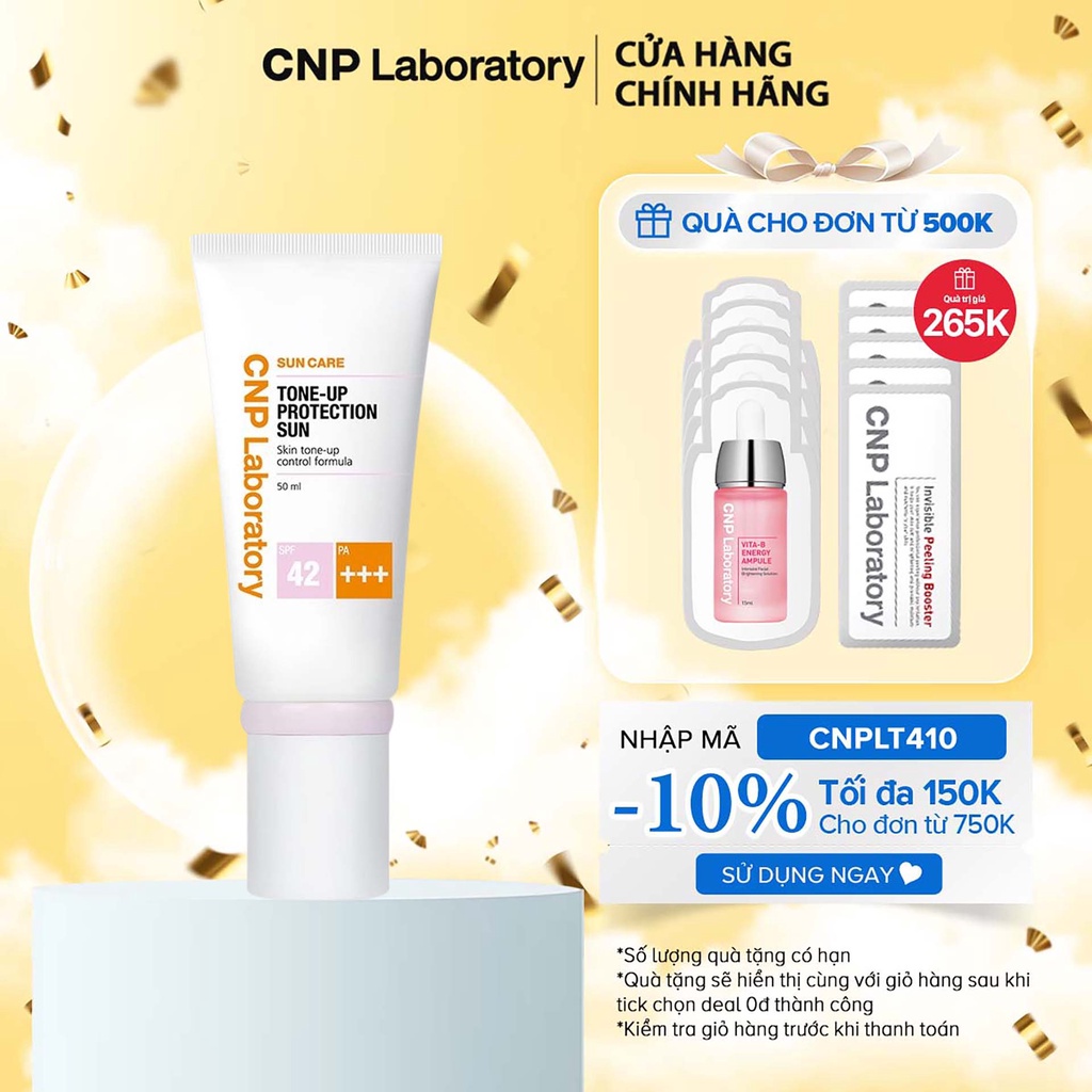 Kem chống nắng nâng tông da CNP Laboratory ToneUp Protection Sun SPF42/PA+++ 50ml