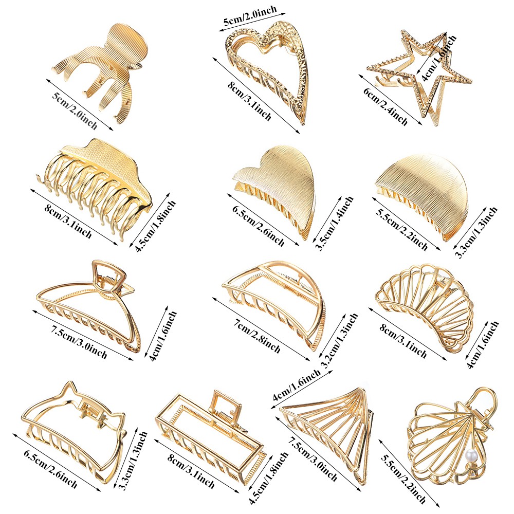 Kẹp Tóc Kim Loại Kiểu Dáng Đơn Giản Thiết Kế Thời Trang Cho Nữ
