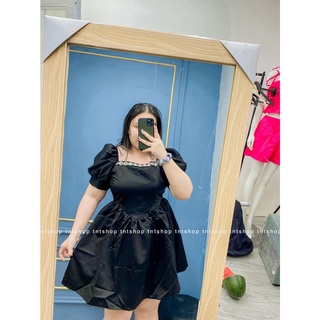 ĐẦM GẤM XÒE PHỐI REN [ TNTSHOP BIGSIZE 60-90KG ]. Ảnh thật 100%