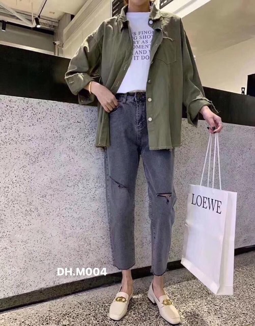 Quần bò rách - Quần bò baggy size s m l