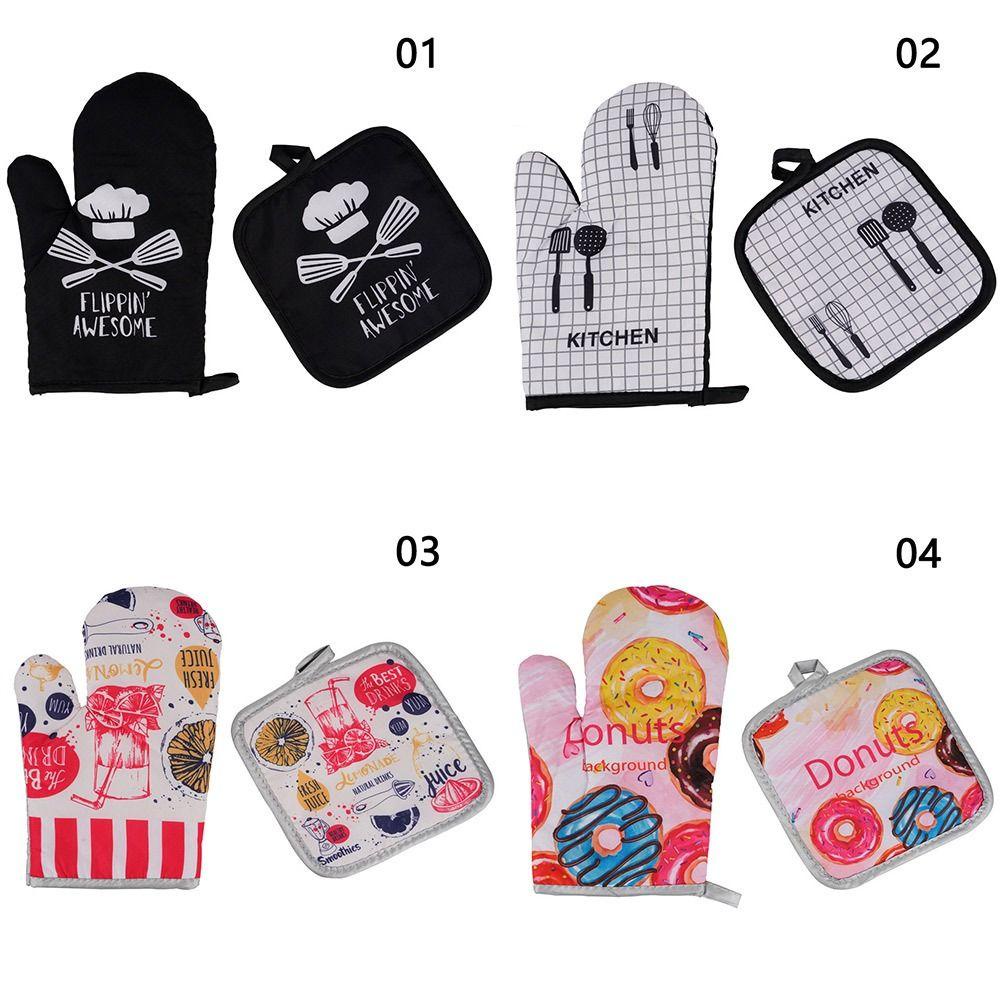 Set 2 Tấm Lót Nồi Bằng Cotton Cách Nhiệt Tiện Dụng Cho Nhà Bếp