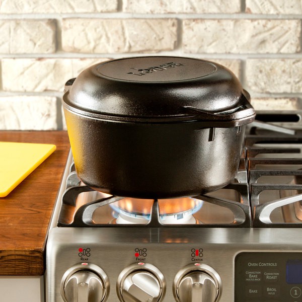 [Mã BMBAU200 giảm 200K đơn 699K] Lodge - Bộ nồi chảo gang tròn - 4.73L
