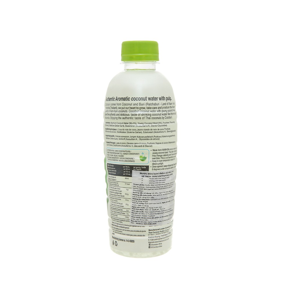 Nước dừa tươi Cocoburi thêm cùi dừa non 350ml