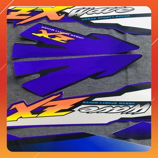 [BẢO HÀNH UY TÍN] BỘ TEM 3 LỚP MẪU ZIN HÀNG CAO CẤP CHO HONDA WAVE ZX - MÀU TÍM