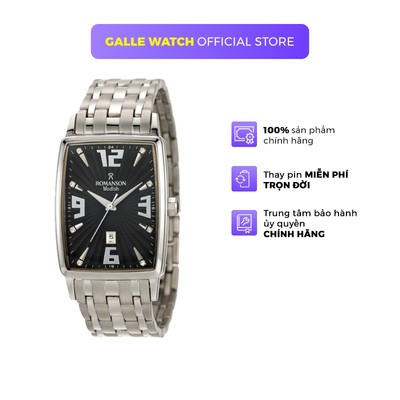 Đồng hồ Romanson Men Sport Watch DM5127MWBK nam máy Thụy Sĩ, thể thao chống nước, dây thép cao cấp chính hãng