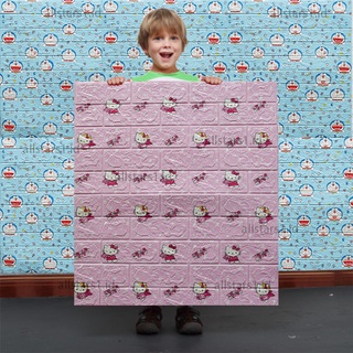 Miếng dán tường Xốp dán tường 3D-Hello Kitty-Doremon-Mô hình hoạt hình