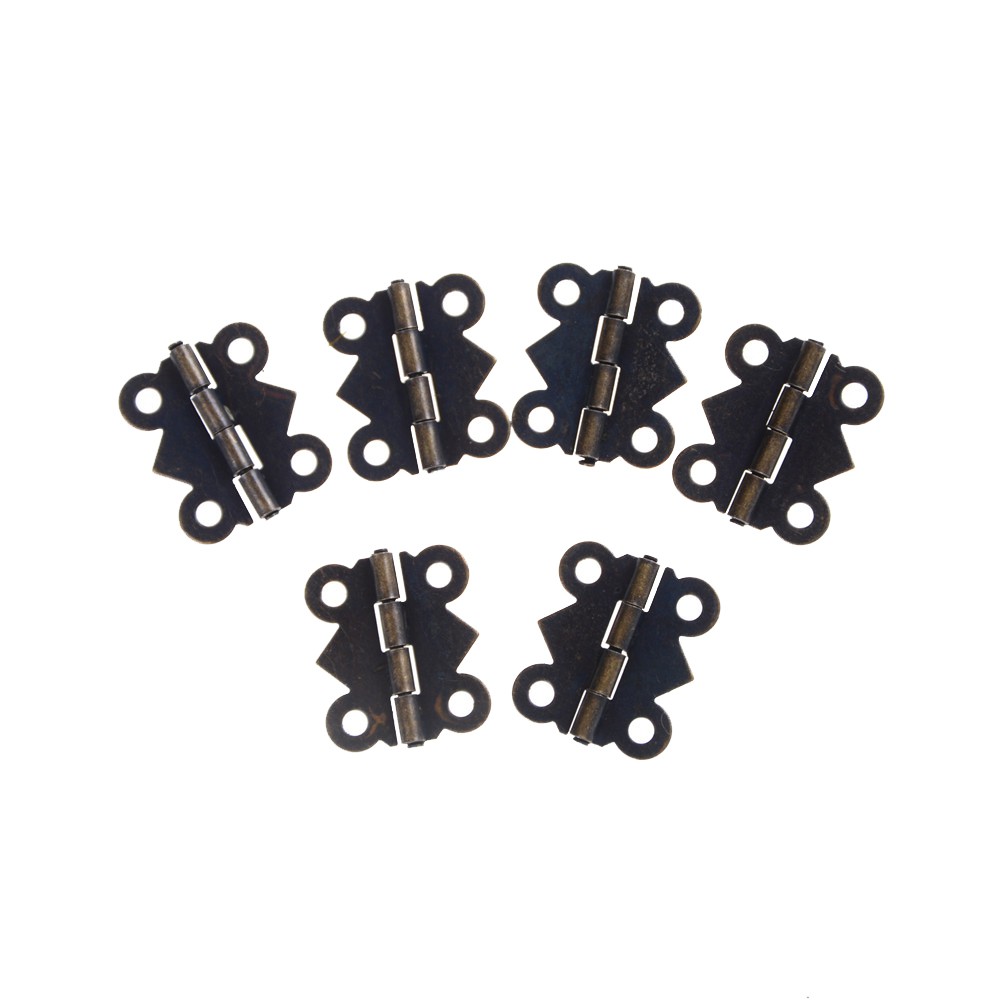 Set 12 Bản Lề Hình Bướm Mini Bằng Đồng