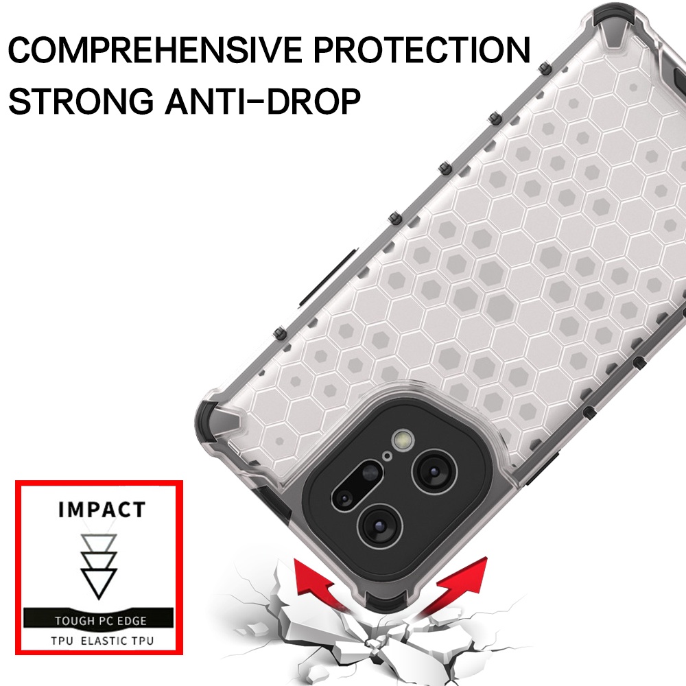 Ốp Điện Thoại Nhựa Cứng Trong Suốt Chống Sốc Họa Tiết Tổ Ong Cho OPPO Find X5 X3 X2 Pro Neo Lite