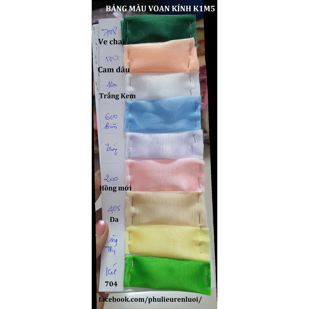 VẢI VOAN KÍNH  Loại bóng đẹp - Khổ 1m5 -