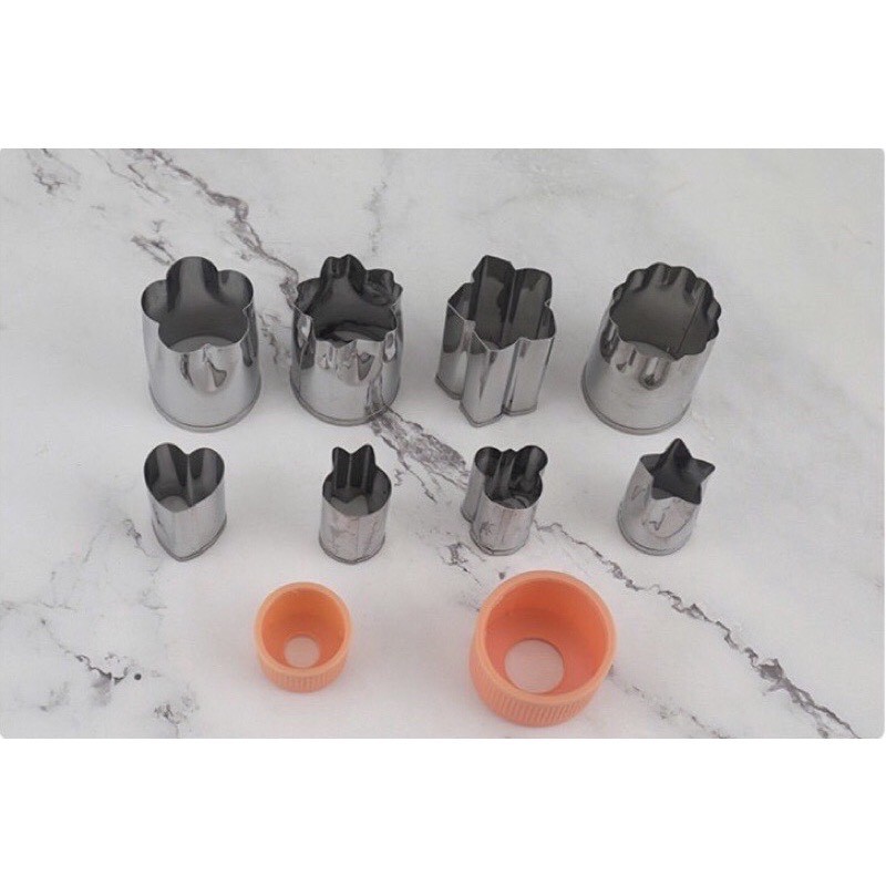 Bộ khuôn cắt tỉa tạo hình rau củ quả 8 món