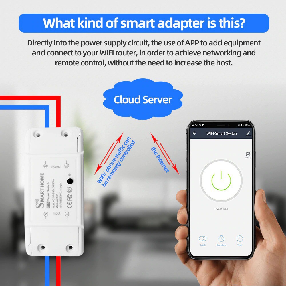 Công Tắc Thông Minh Điều Khiển Từ Xa Qua WIFI, 3G, 4G  dùng cho điều khiển hệ thống phun sương